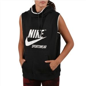 Sleeveless Hoodie Sportswear Sweatshirt Pullover